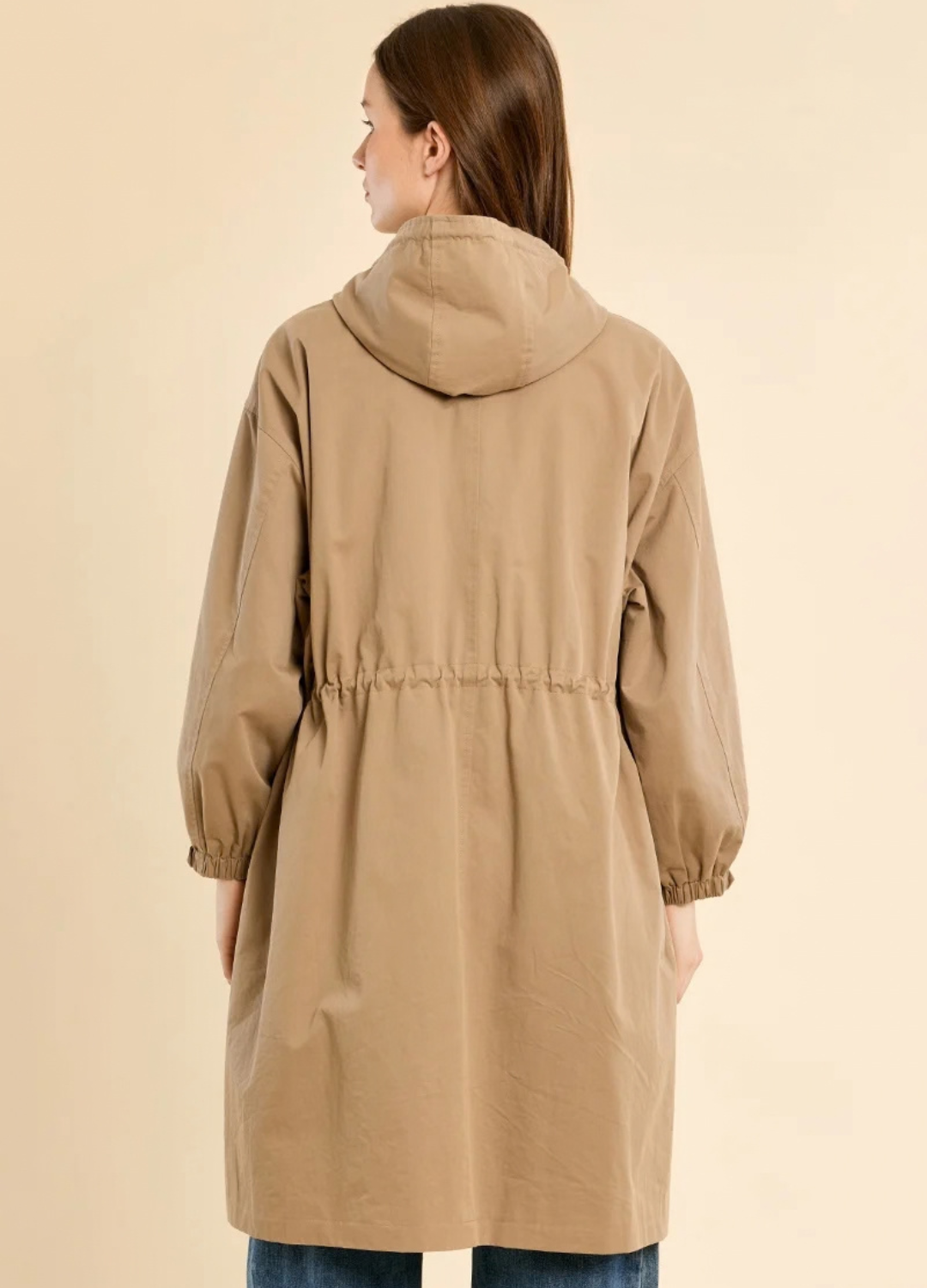 Lauren Cinch Waist Hooded Coat