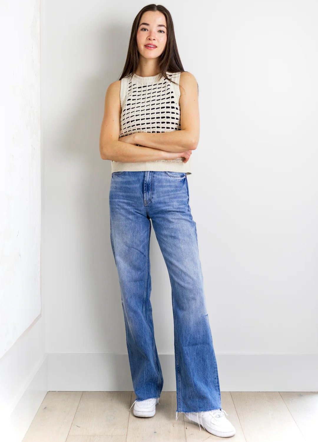 Tilly Crochet Knit Sleeveless Top