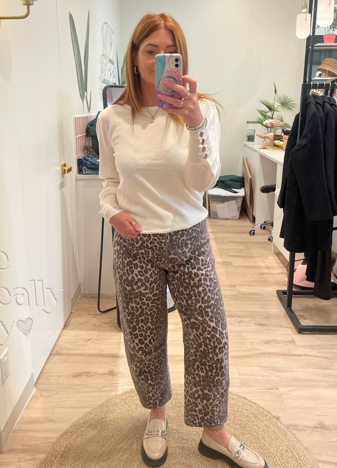 Fine Knit Sweater with Bow Details