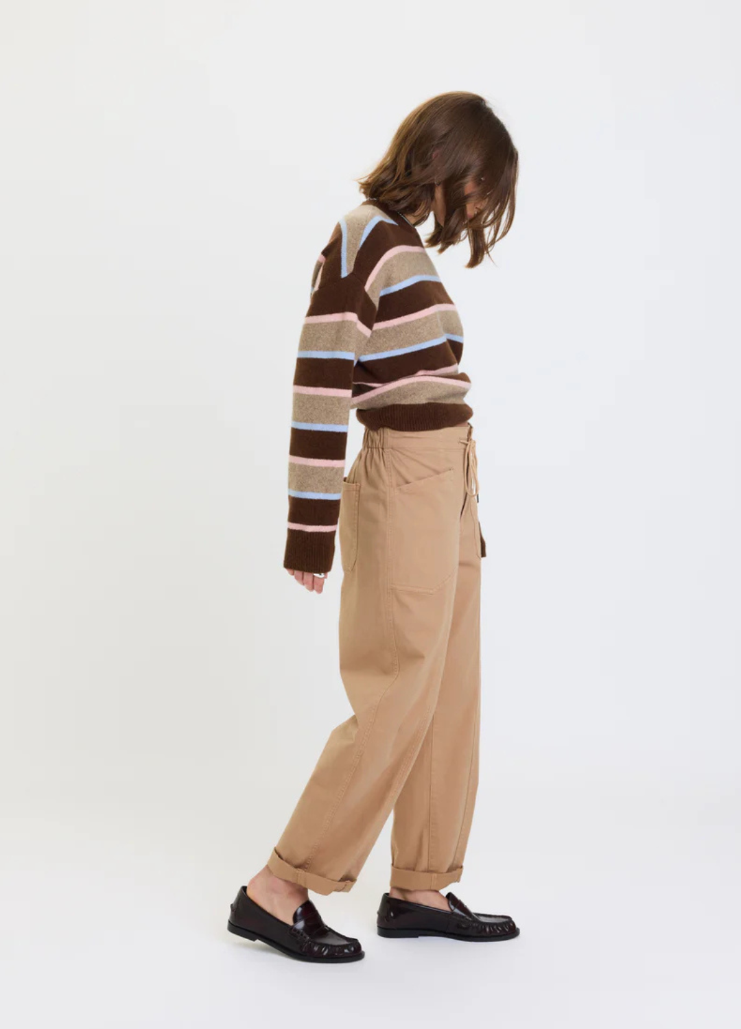 Villa Drawstring Barrel Leg Pants