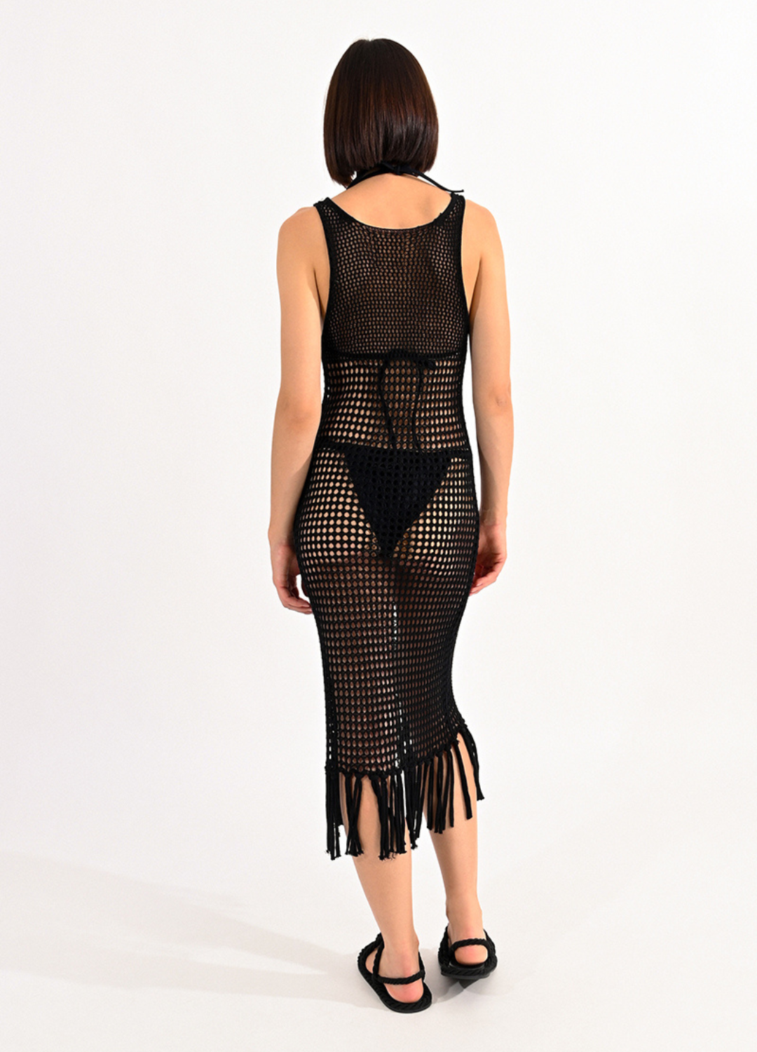 Crochet Beach Cover-Up Midi Dress