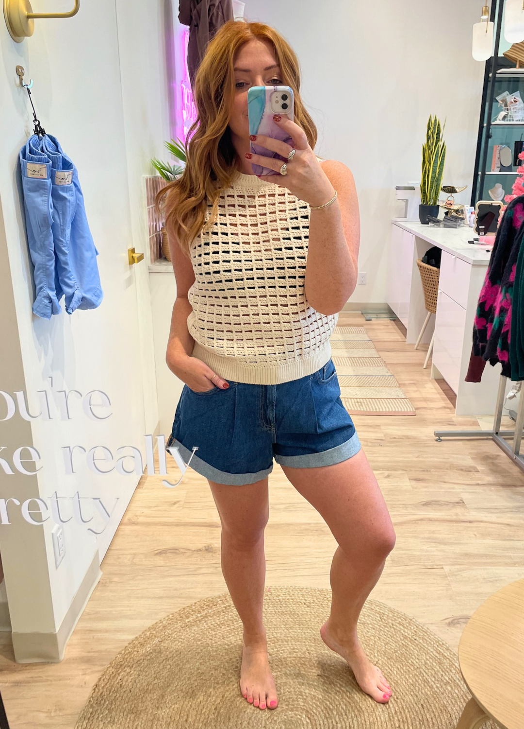 Tilly Crochet Knit Sleeveless Top