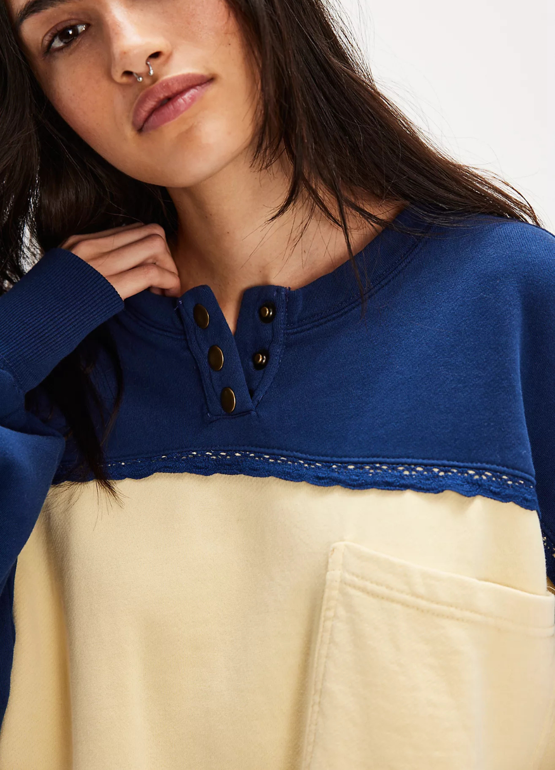 Strawberry Oversized Colourblocked Sweatshirt