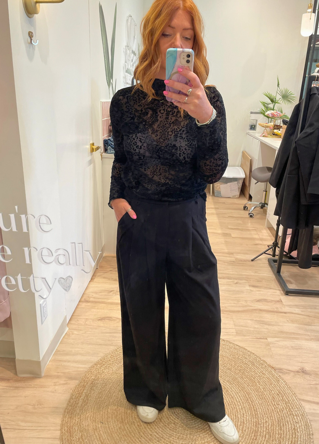 High Rise Wide Leg Trousers