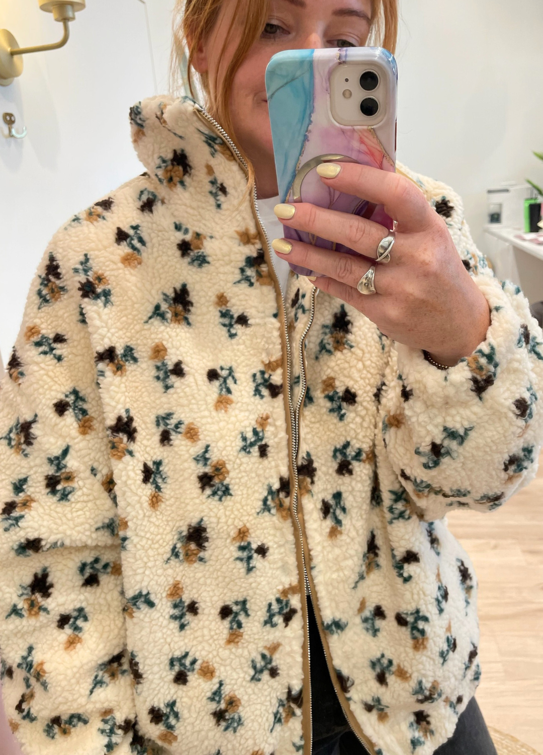 Floral Sherpa Jacket