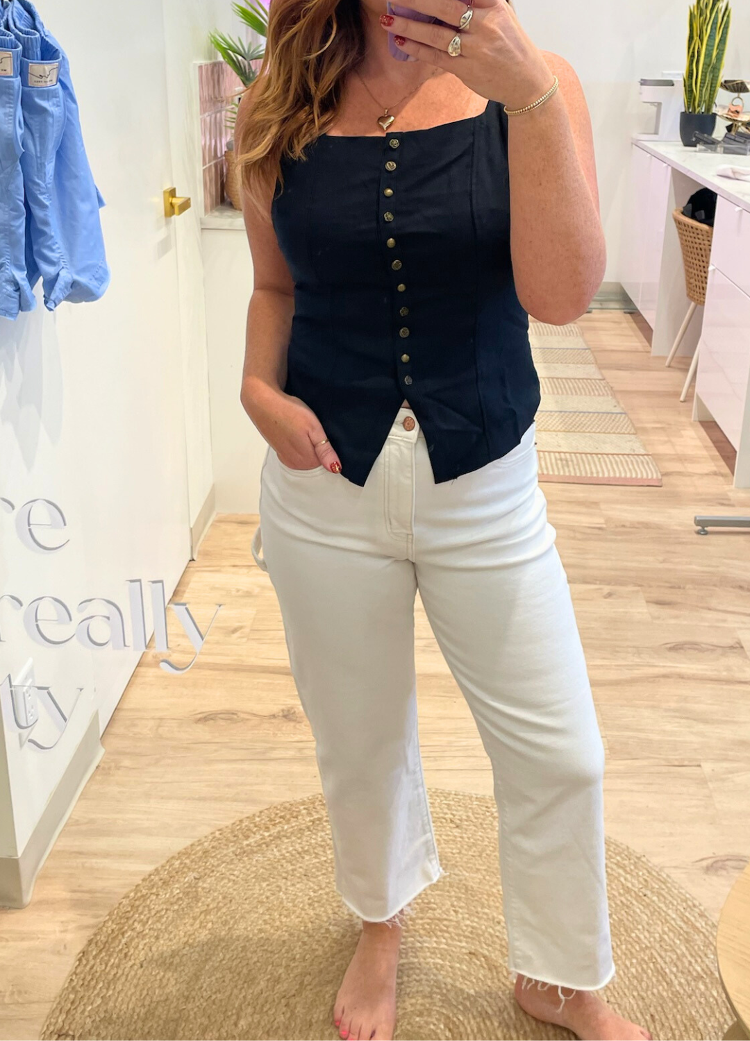 Sundaze Straight Leg Utility Crop Jean