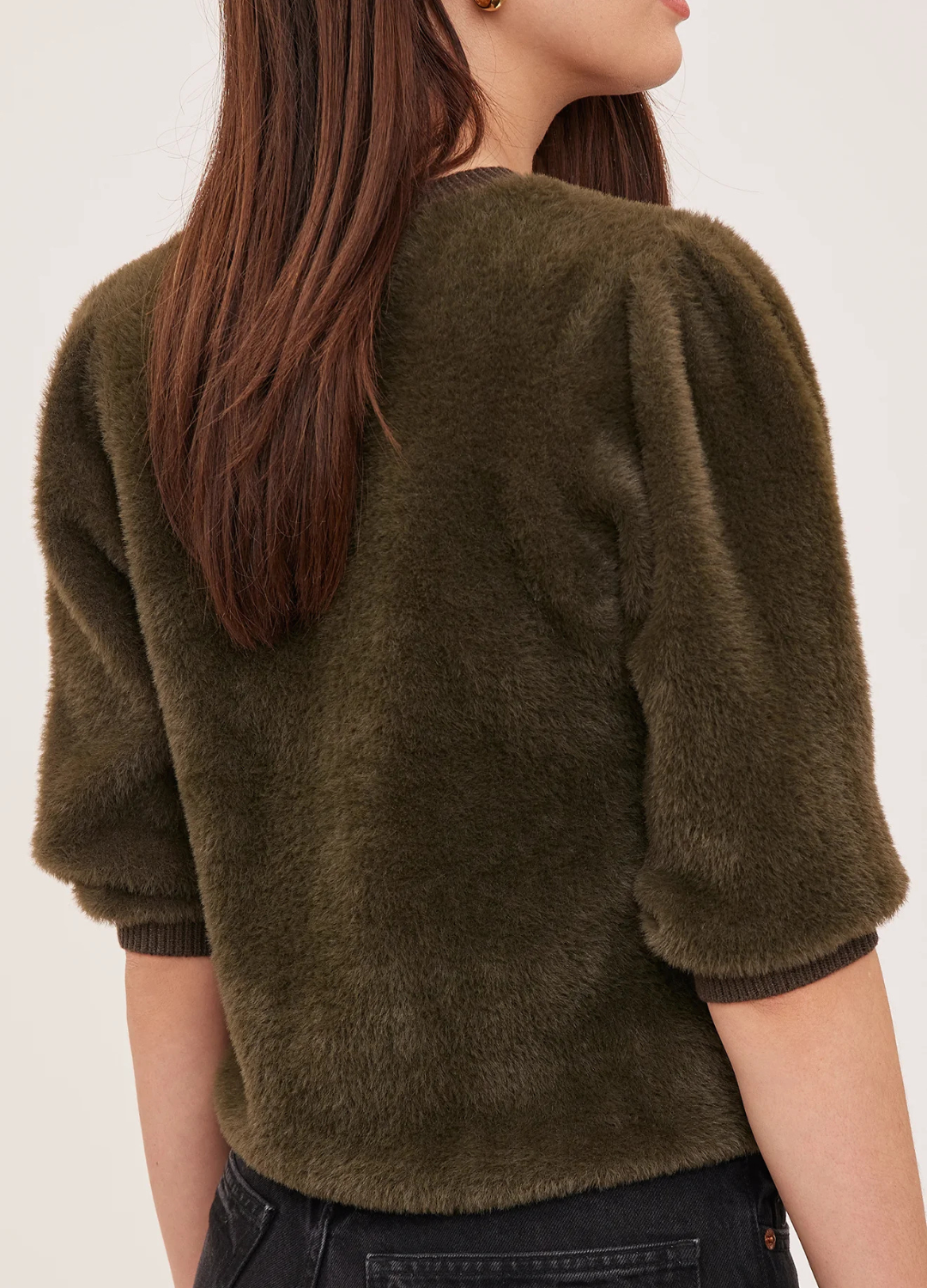 Yvonne Half Sleeve Plush Sweater