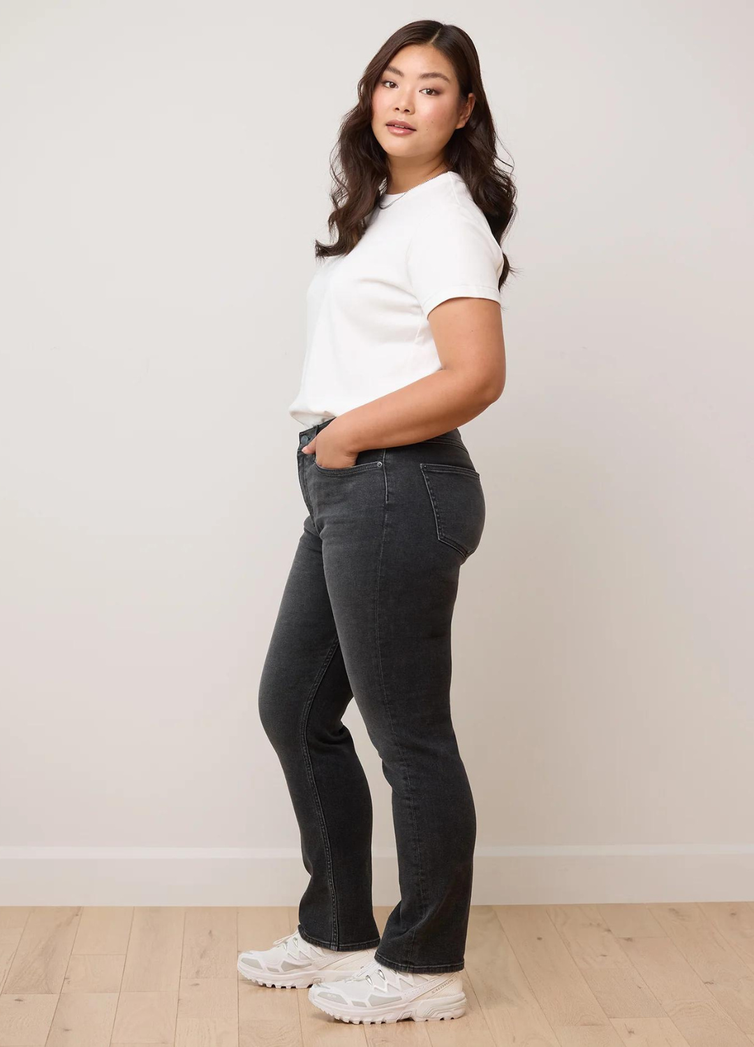 Classic Rise Slim Leg in Graphite Grey