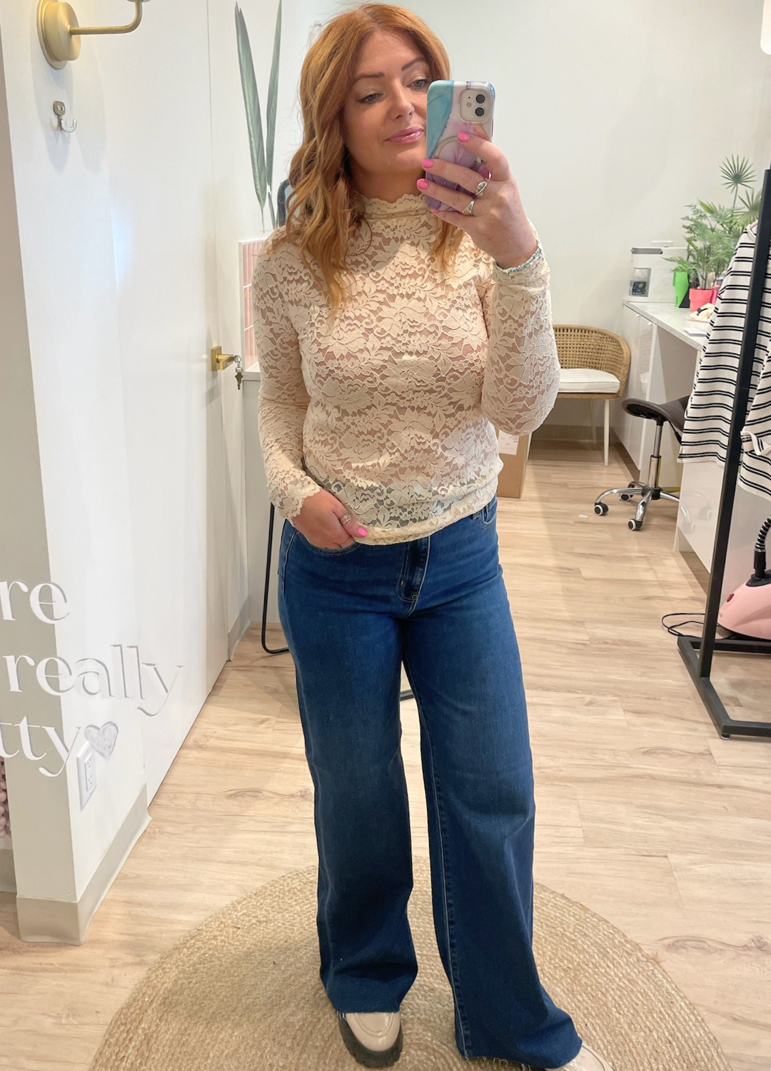 Long Sleeve Lace Top
