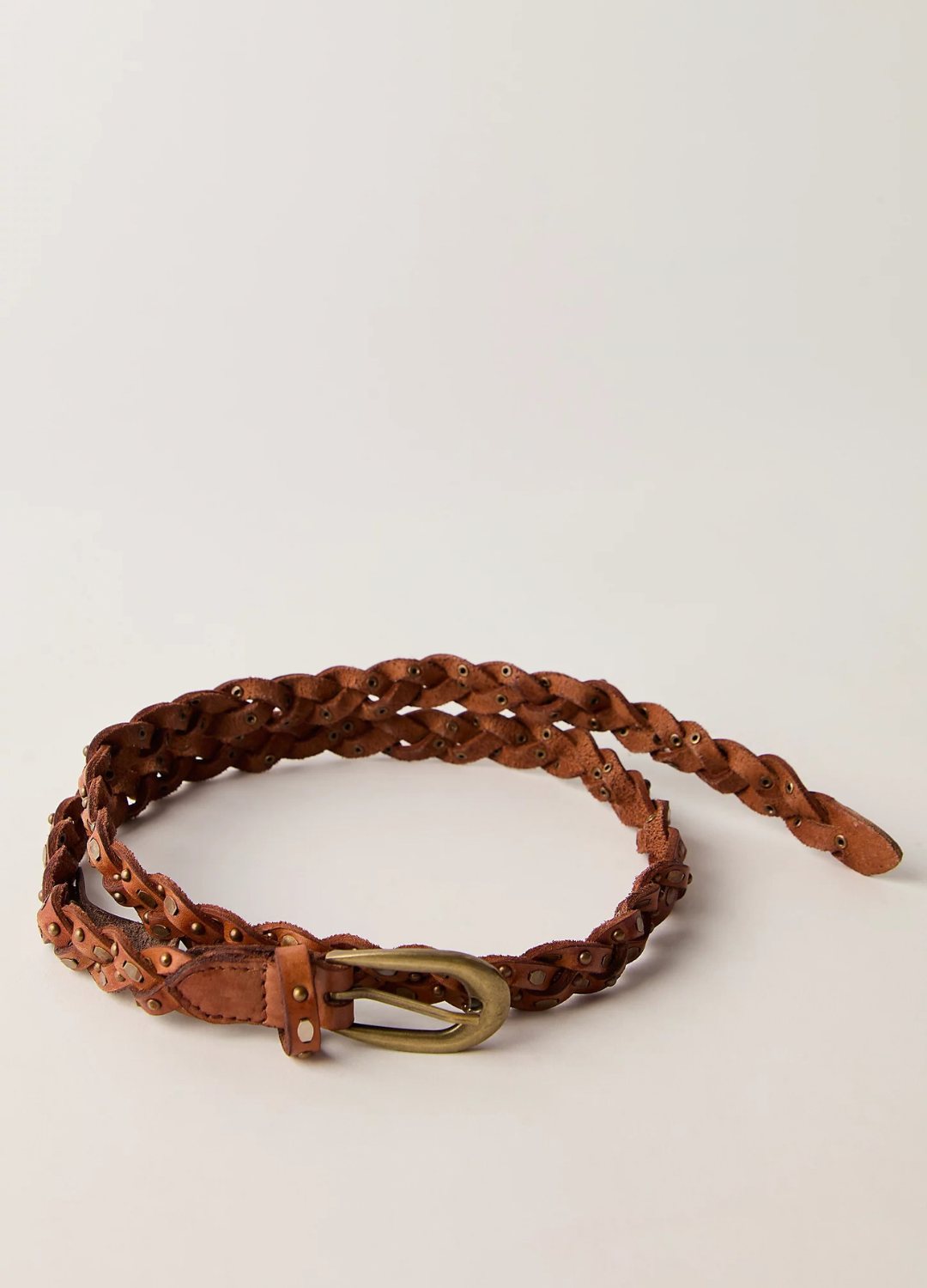 Sol Slim Stud Braided Belt