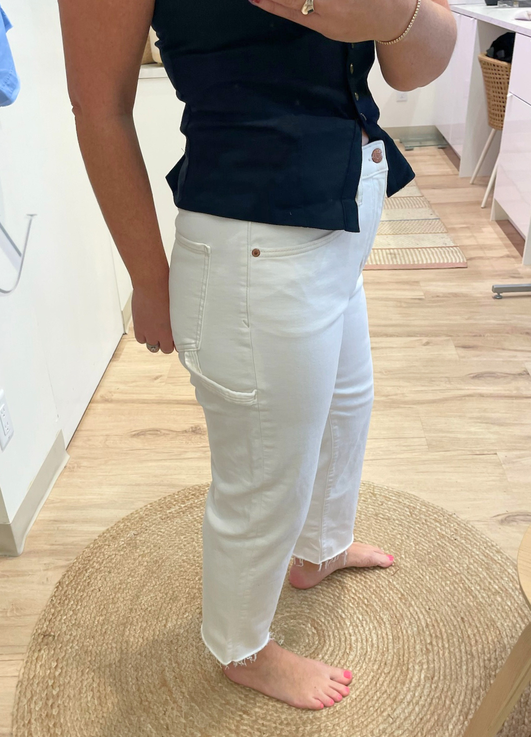 Sundaze Straight Leg Utility Crop Jean