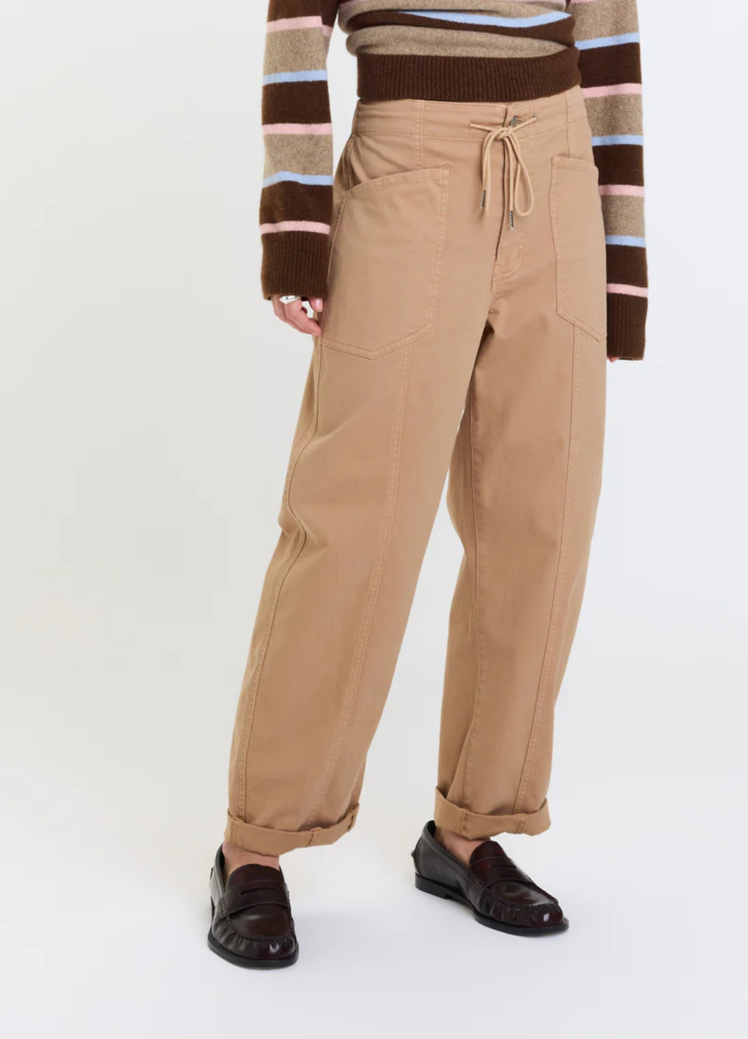 Villa Drawstring Barrel Leg Pants