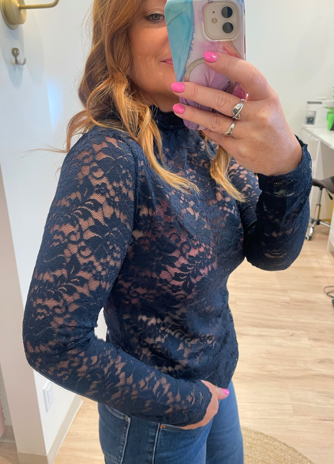 Long Sleeve Lace Top