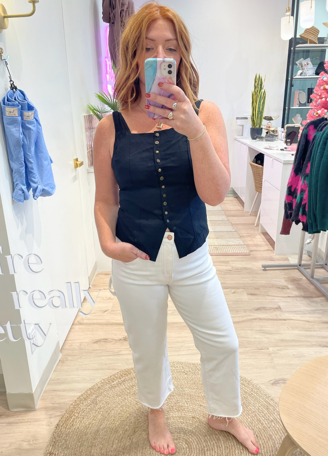 Sundaze Straight Leg Utility Crop Jean