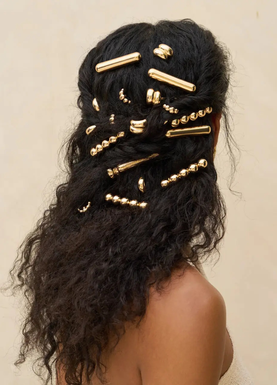 Gold Metal Barrettes
