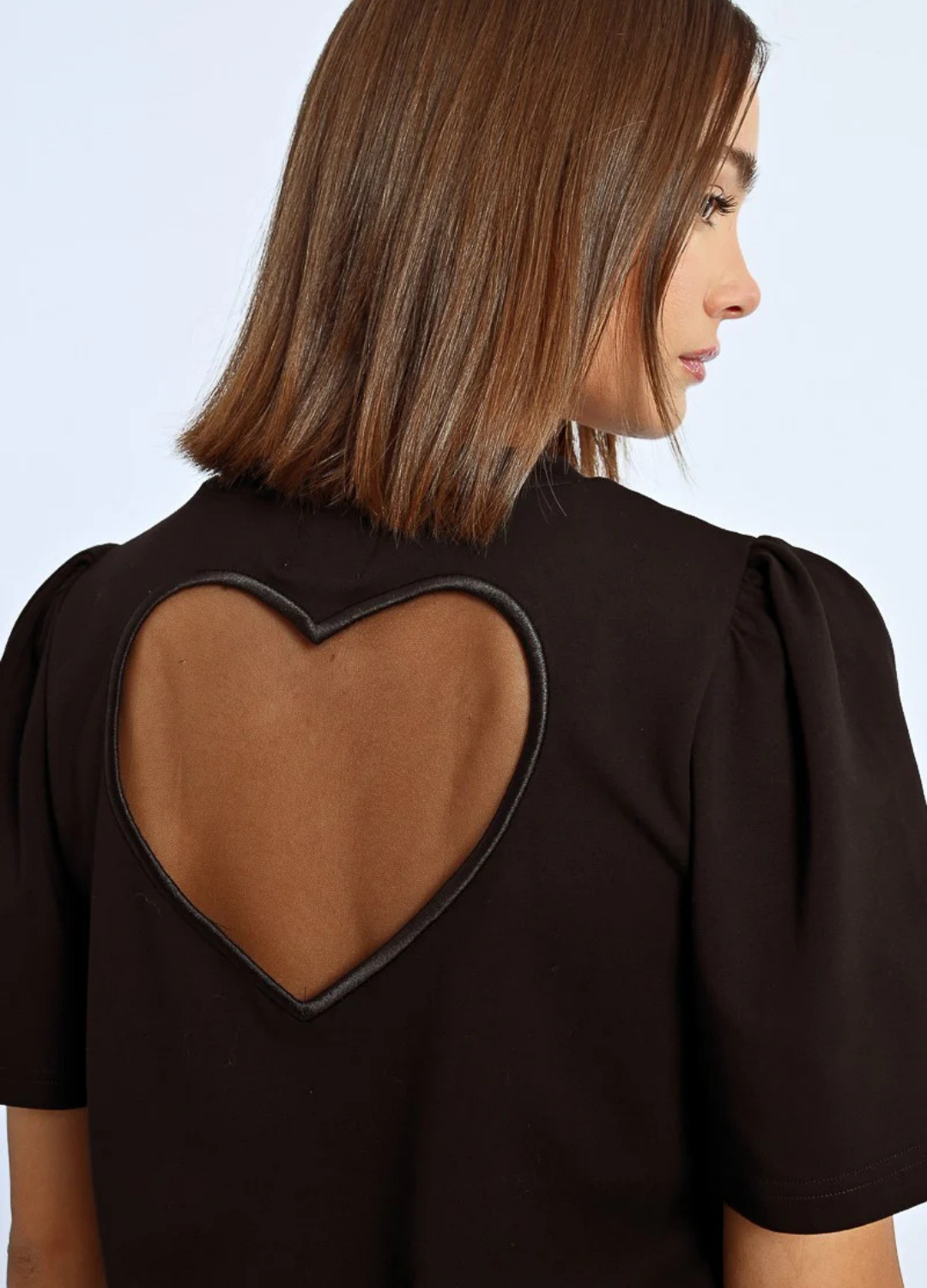 T-Shirt With Heart-Shaped Back Cutout