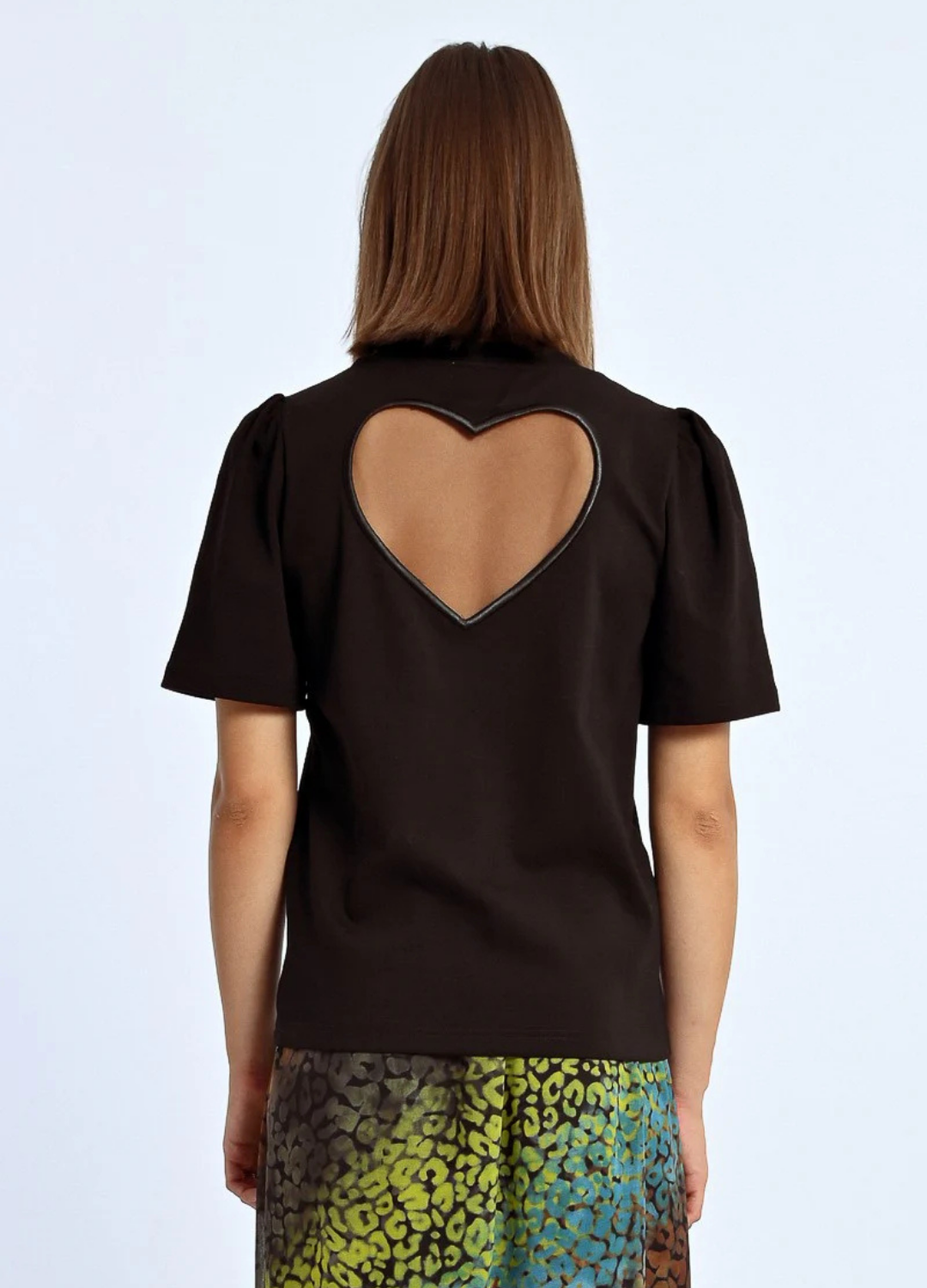 T-Shirt With Heart-Shaped Back Cutout