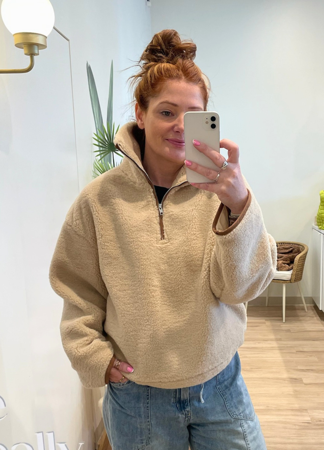 Half Zip Sherpa Jacket