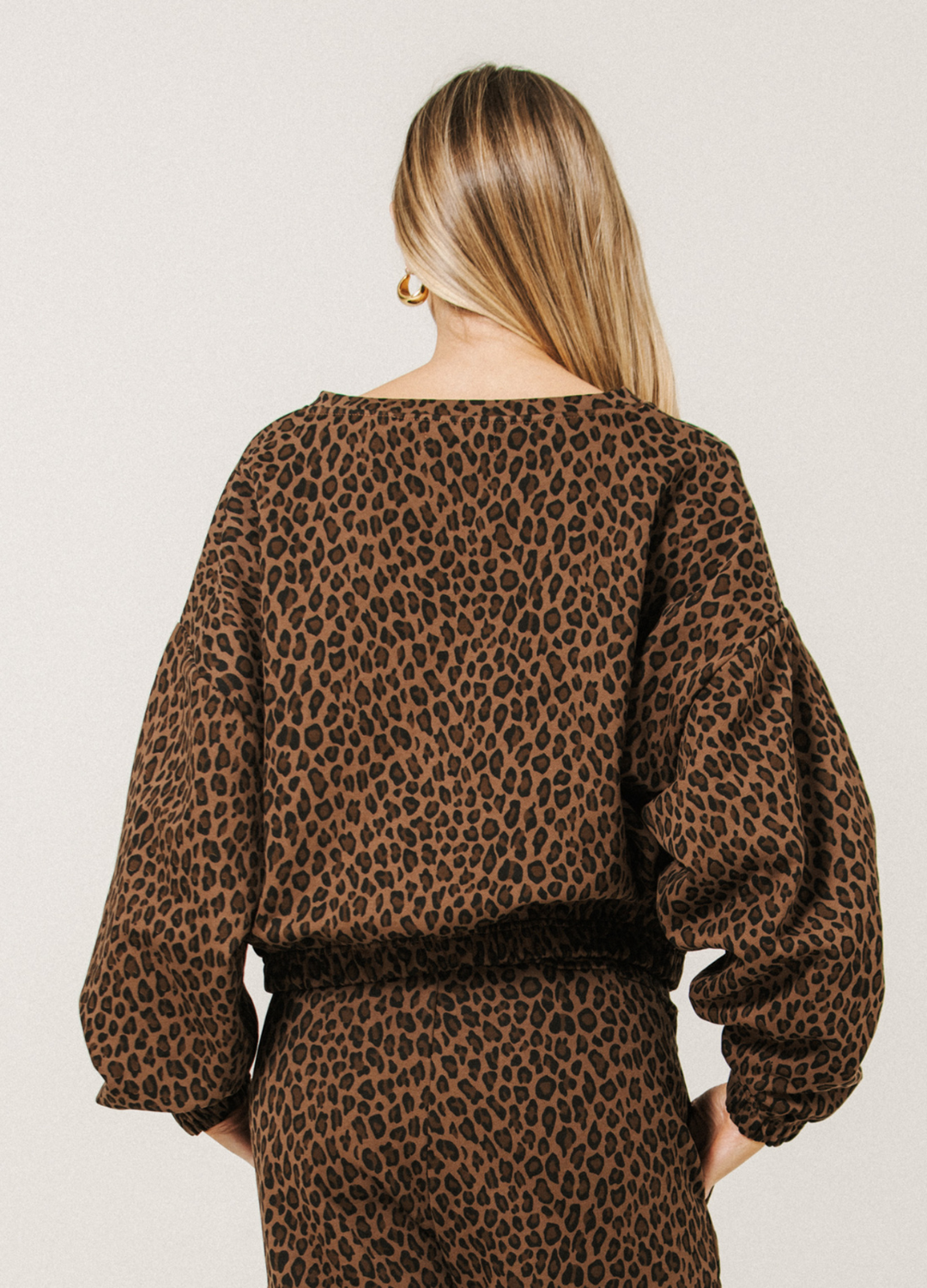 Leopard High V Oversized Sweater
