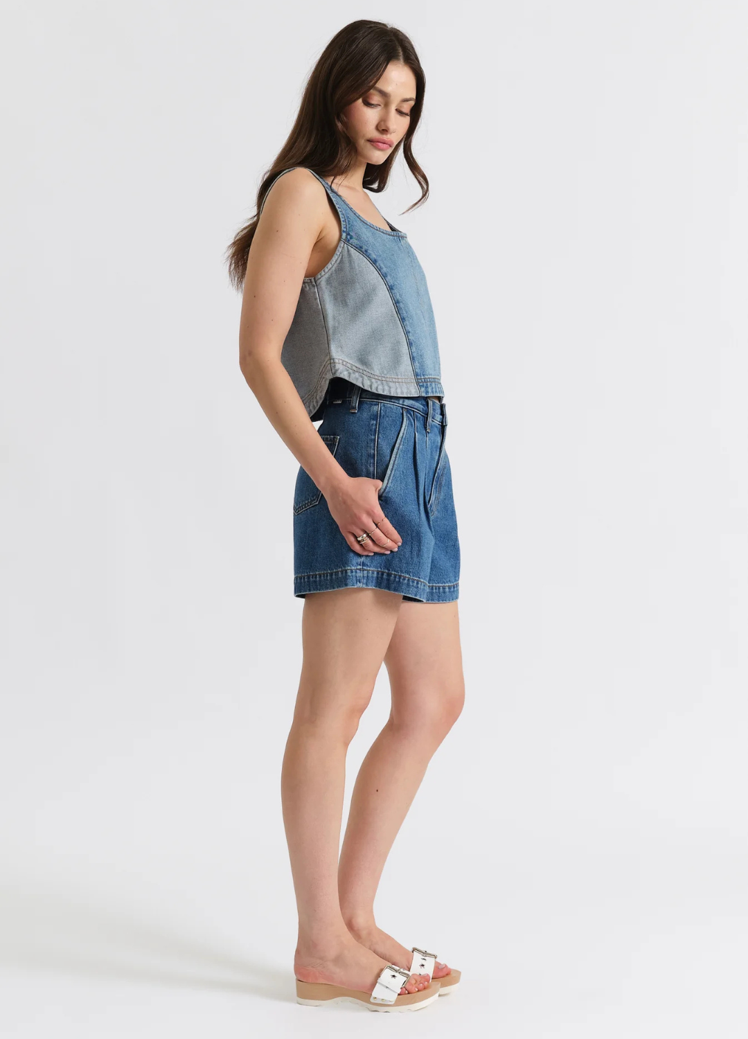 Coronado Pleated Jean Shorts