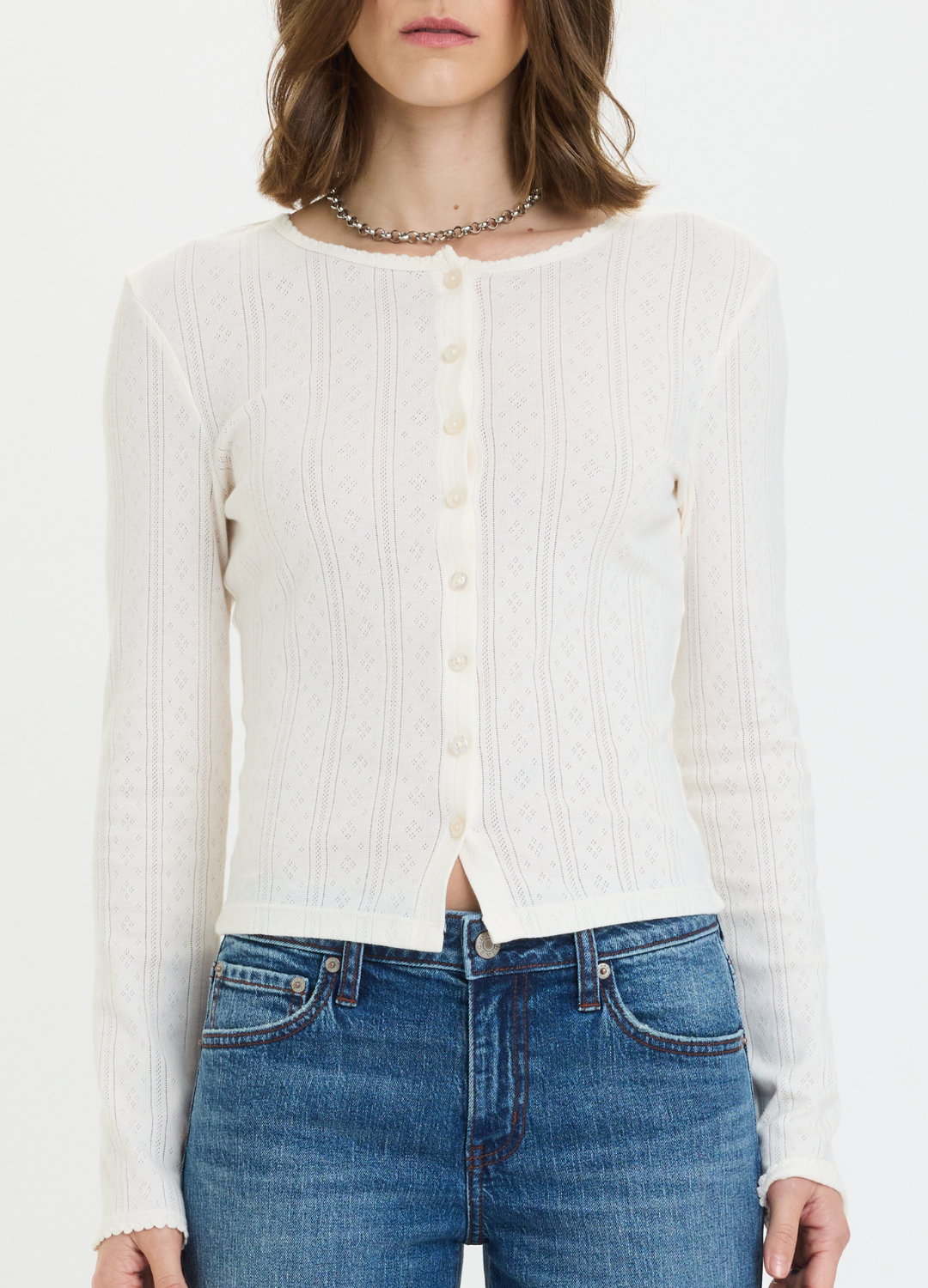 Stargazer Pointelle Long Sleeve Top