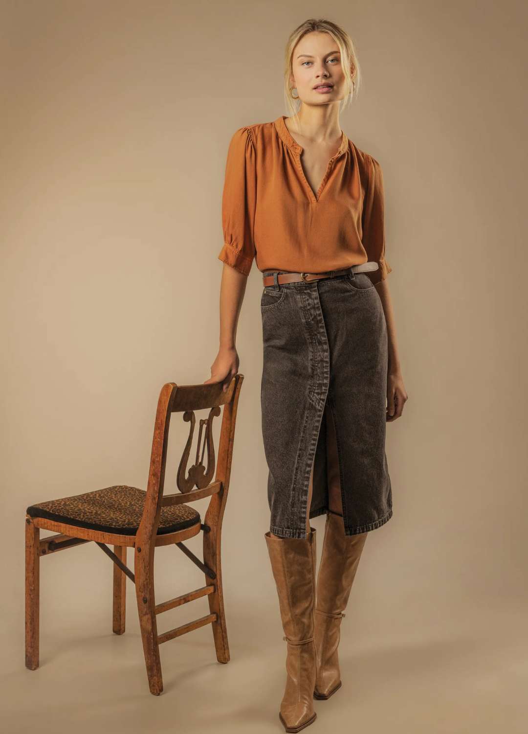 Almafi Puff Sleeve Top
