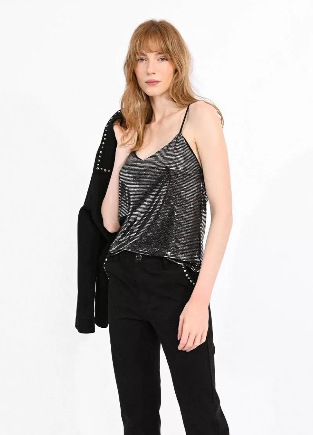 V-Neck Sequin Camisole