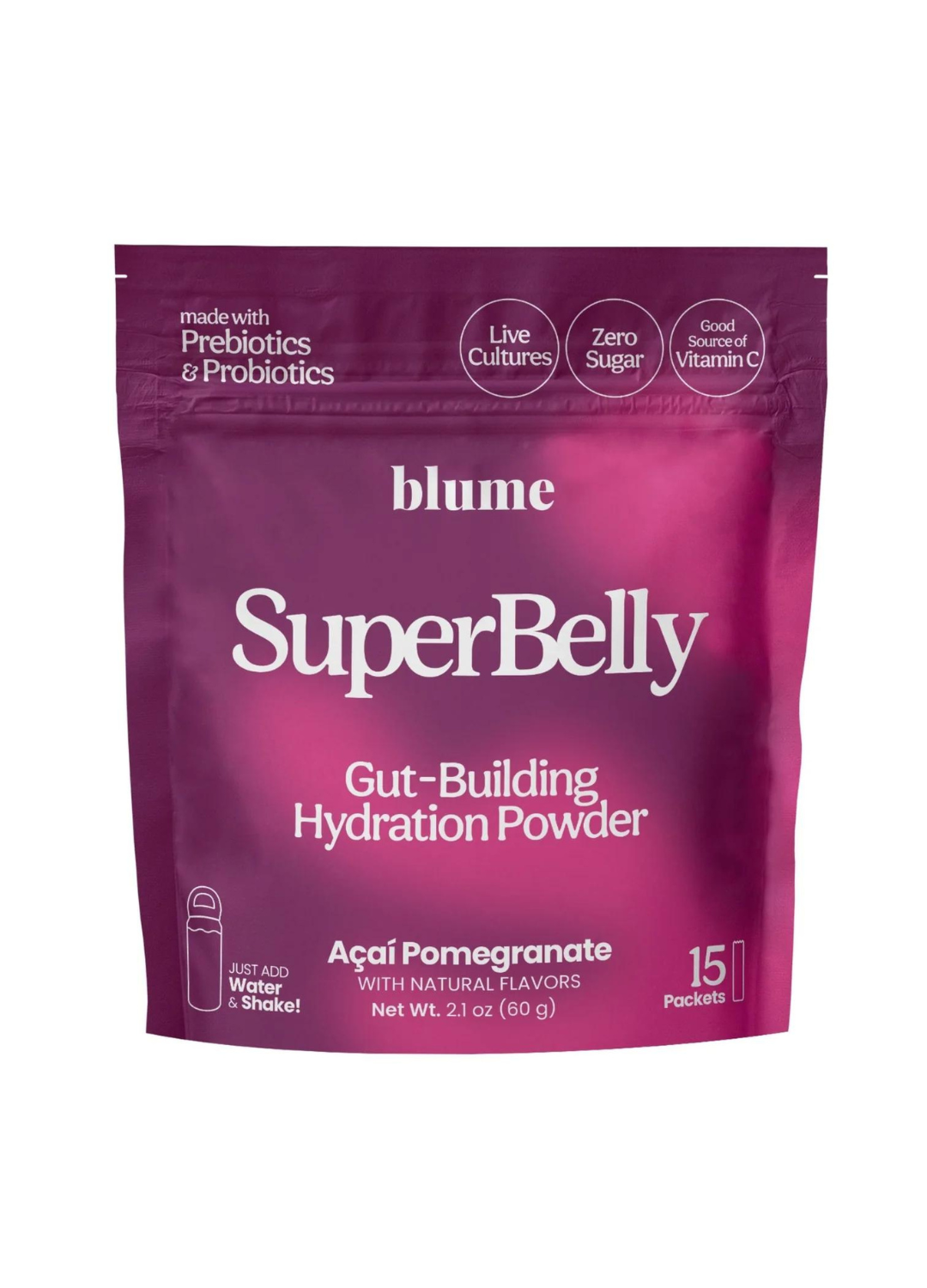 SuperBelly Gut-Building Hydration Powder 15 Pack