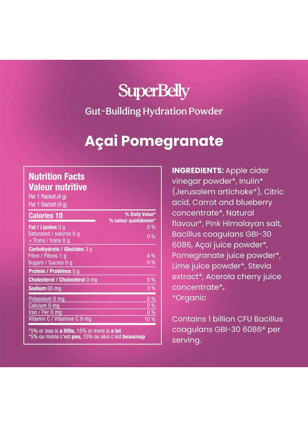 SuperBelly Gut-Building Hydration Powder 15 Pack