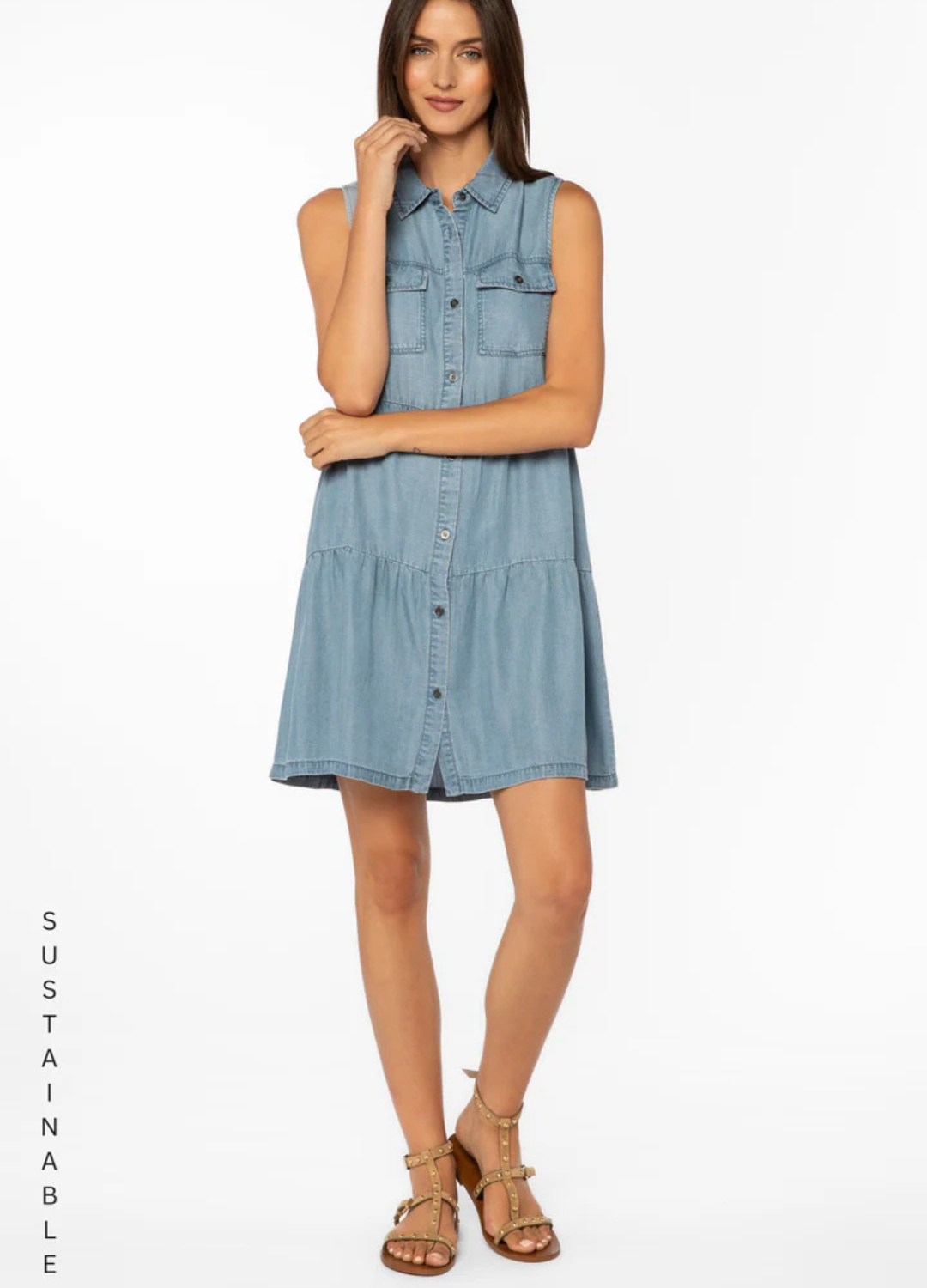 Collette Sleeveless Tiered Dress