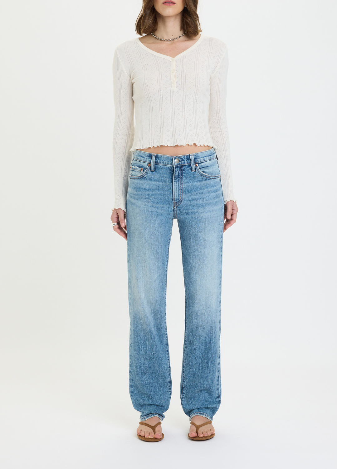 Rebel Mid Rise Slim Straight Jeans