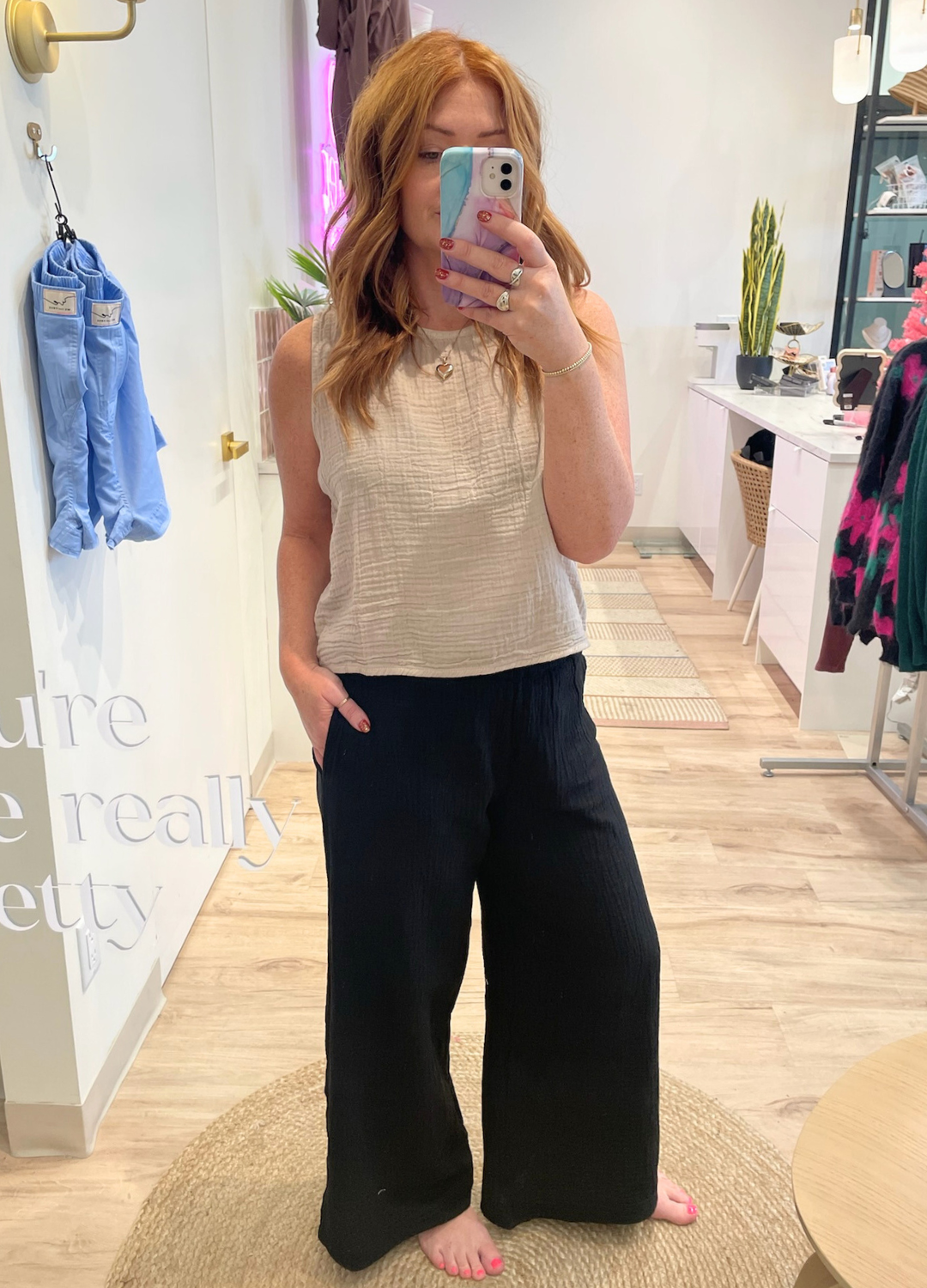 The Crop Tank in Cotton Gauze