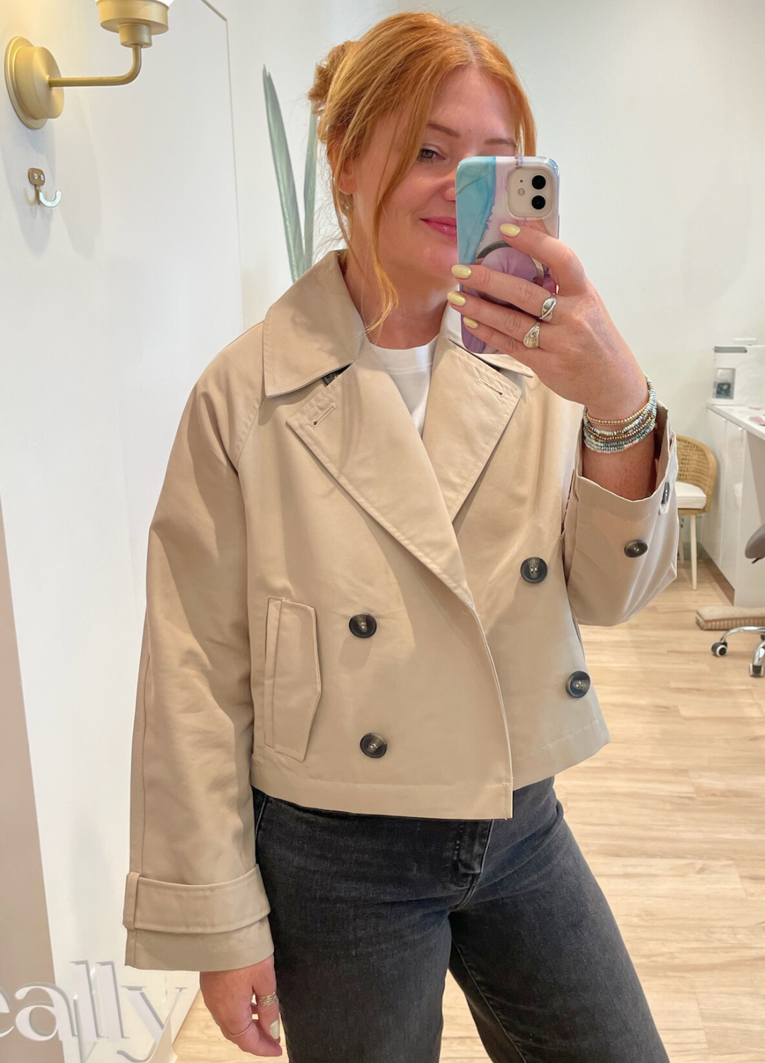Topanga Cropped Trench Coat