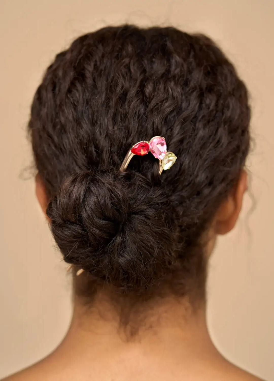Holiday Gemstone French Hair Pin