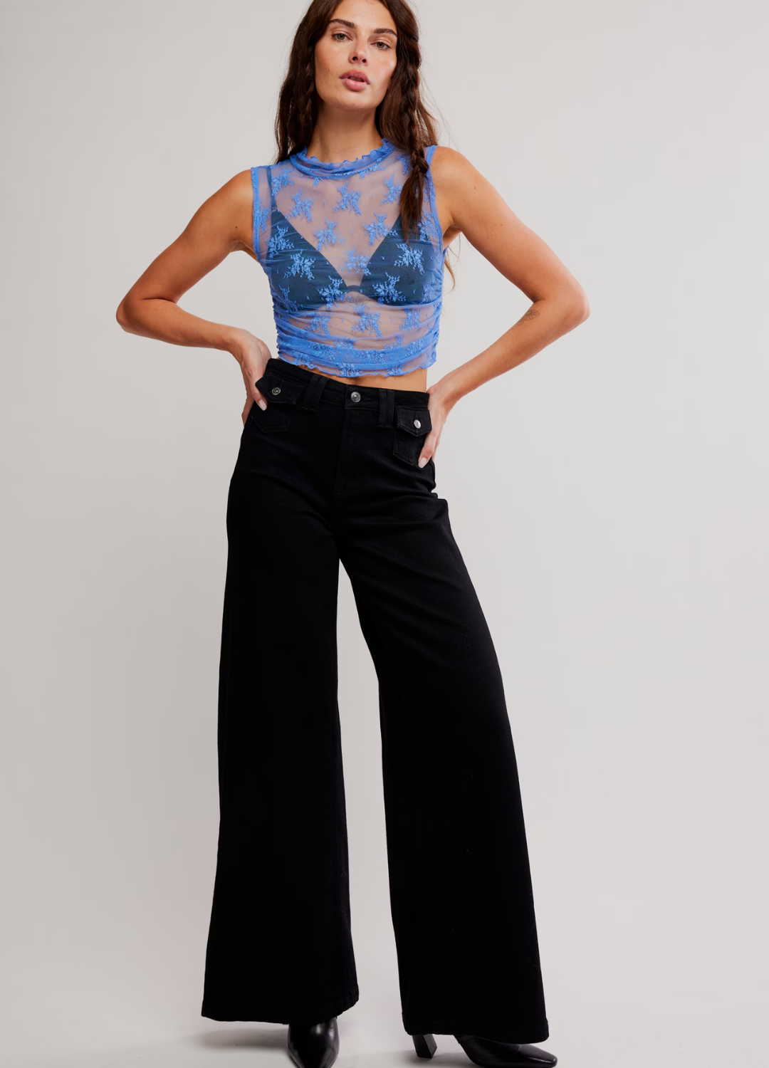 Nice Try Lace Sleeveless Top