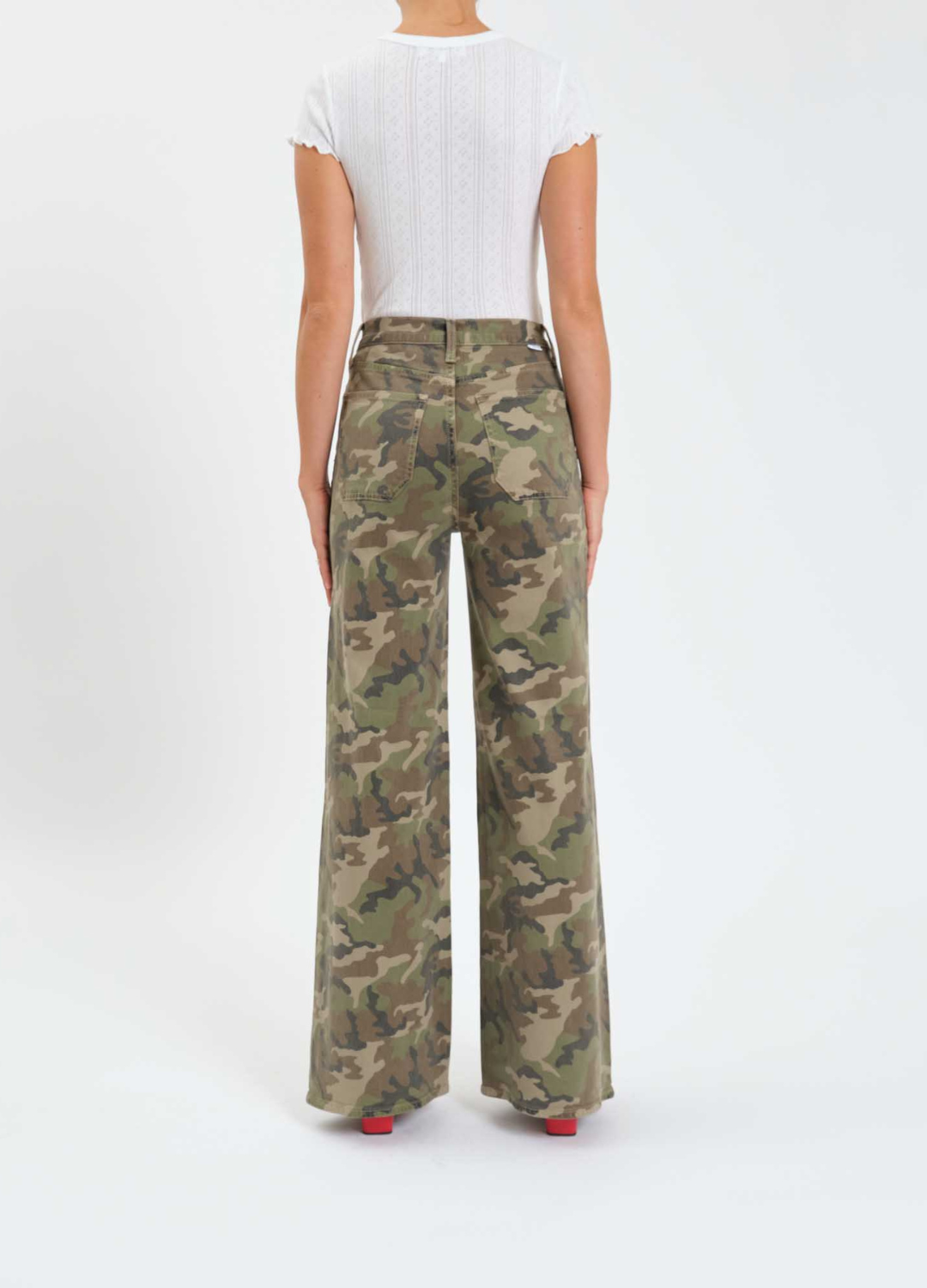 Far Out High Rise Wide Leg in Hideaway Camo