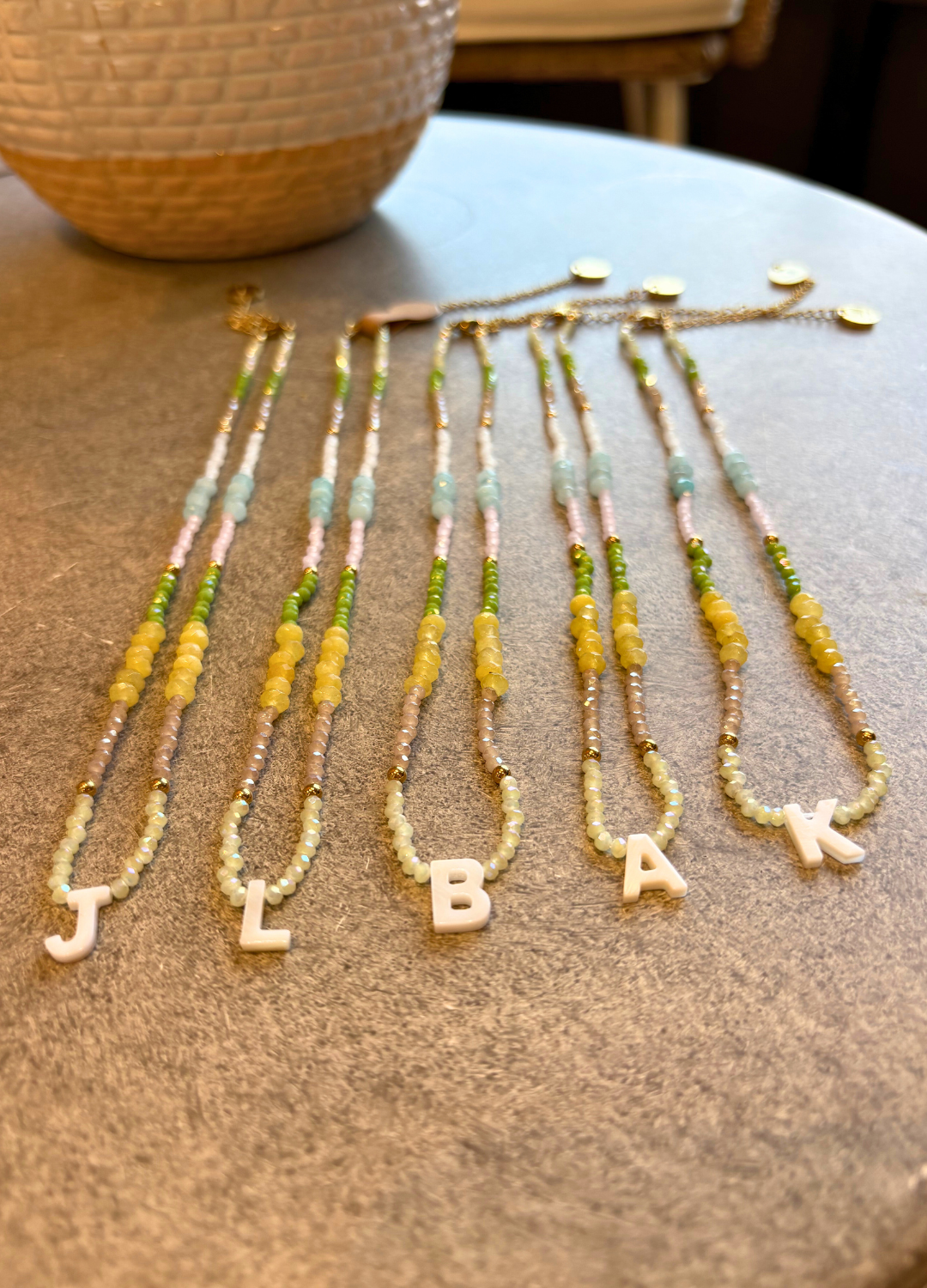 Beaded Initial Necklace