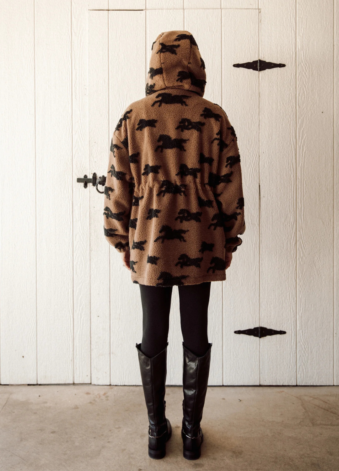 Horse Sherpa Parka Jacket