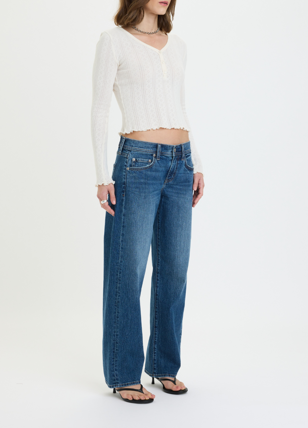Replay Mid Rise V-Waist Soft Barrel in Almost Home