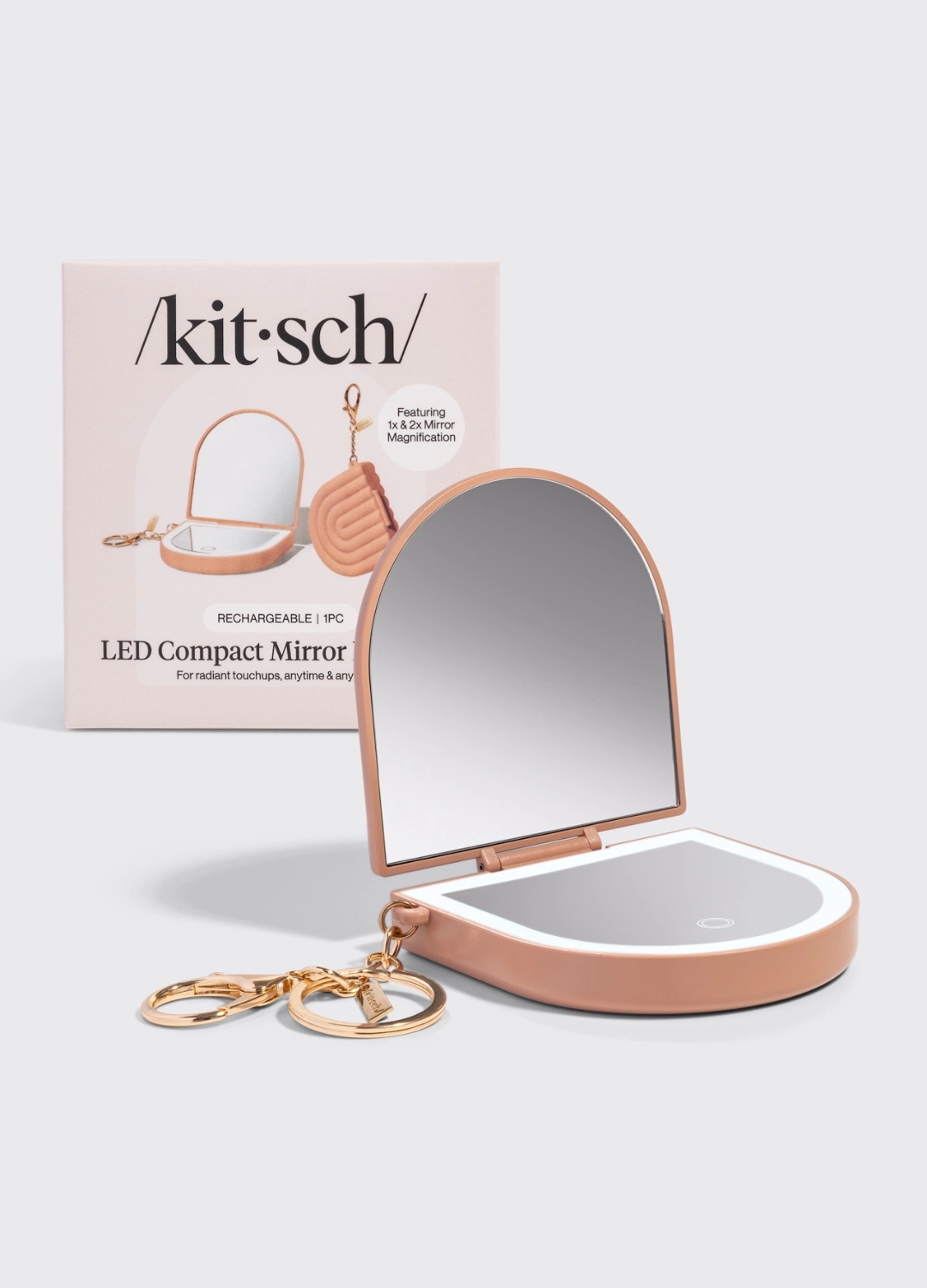 LED Compact Mirror Keychain