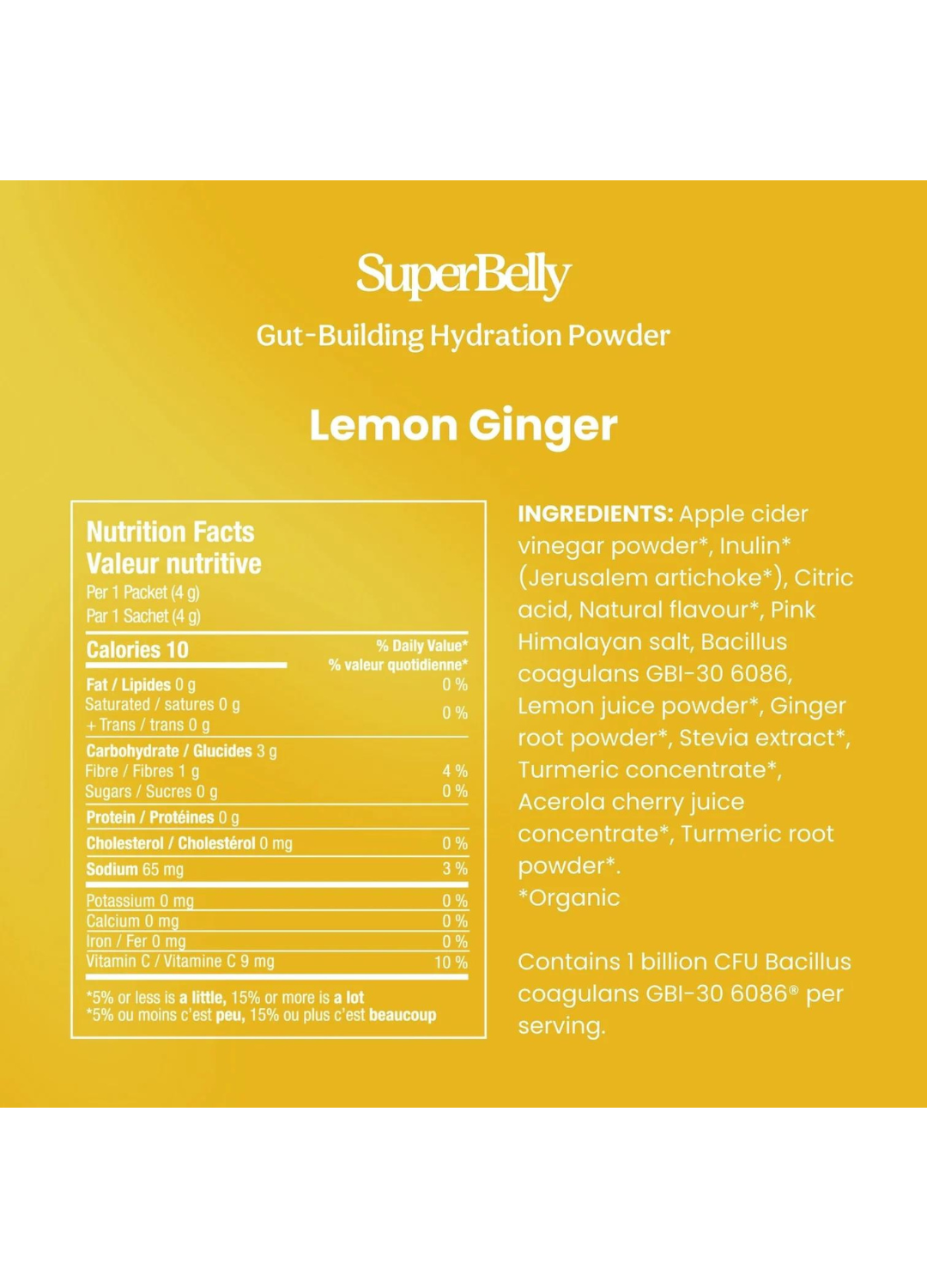 SuperBelly Gut-Building Hydration Powder 15 Pack