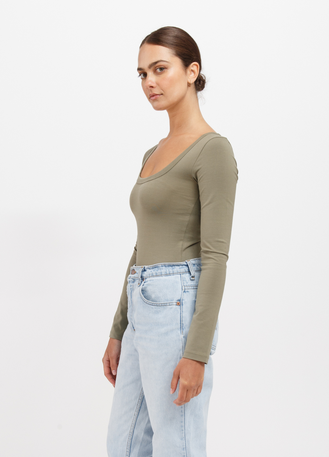 Long Sleeve Scoop Neck Tee