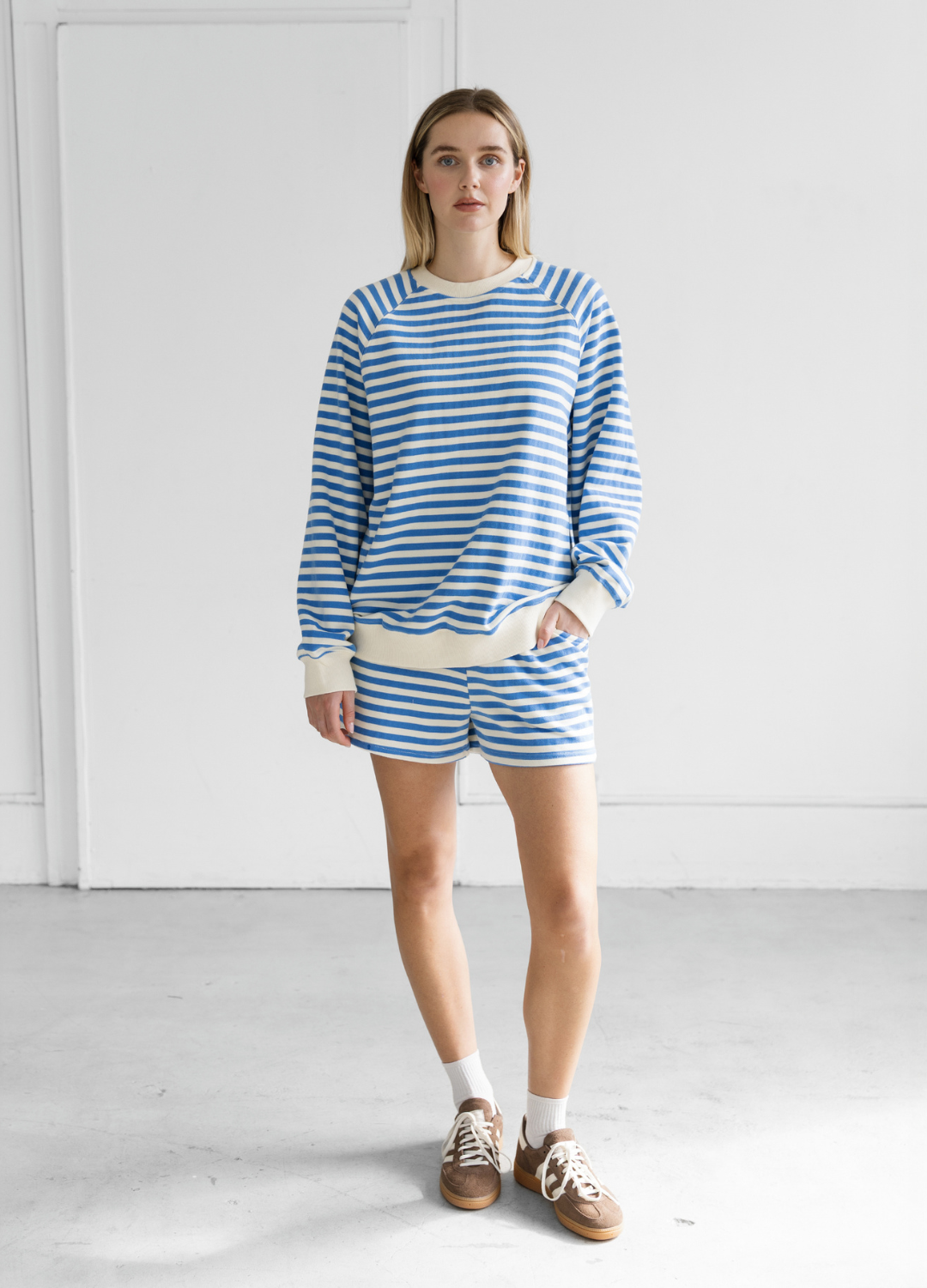 Striped Crew Sweater