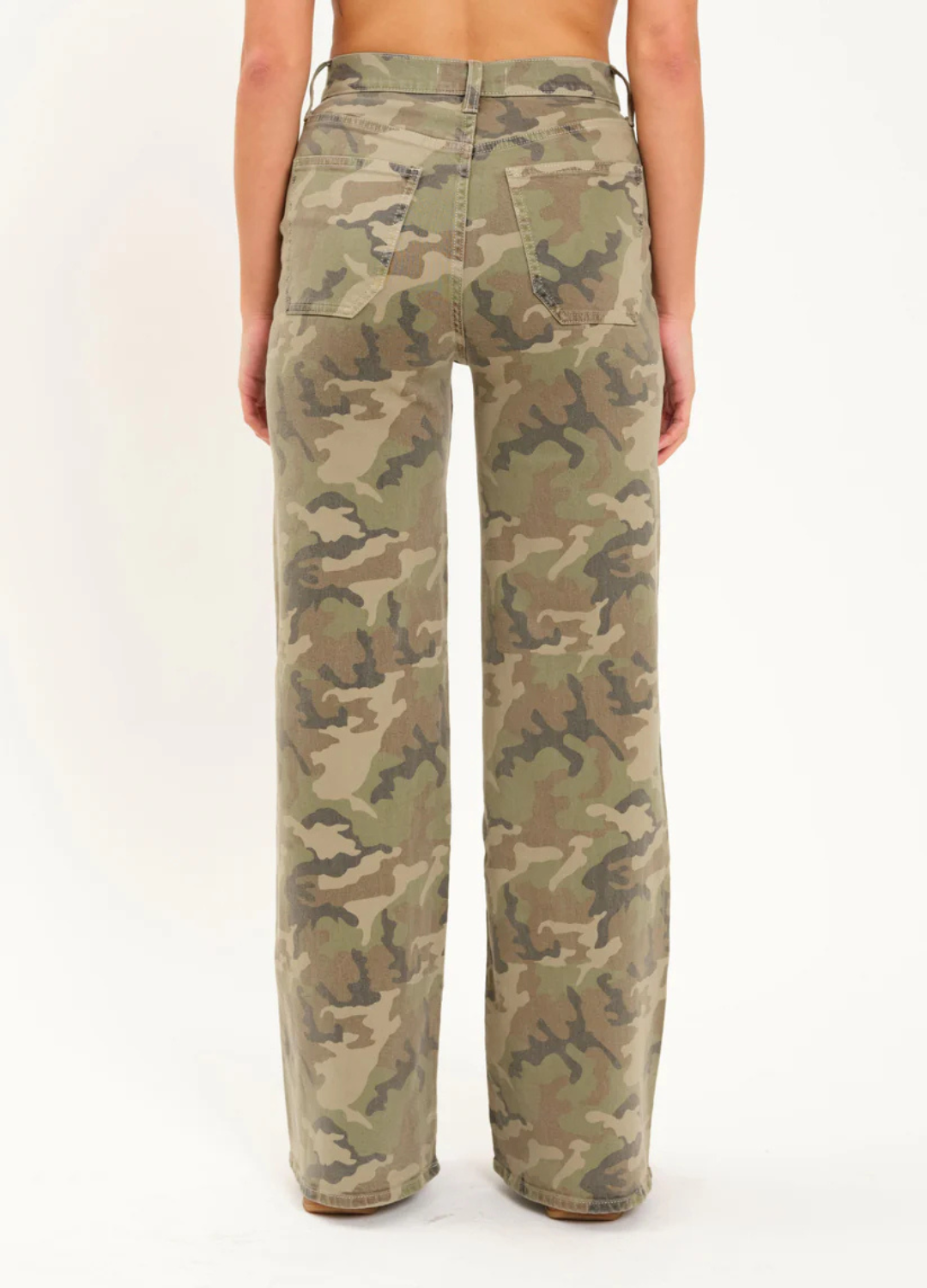 Far Out High Rise Wide Leg in Hideaway Camo