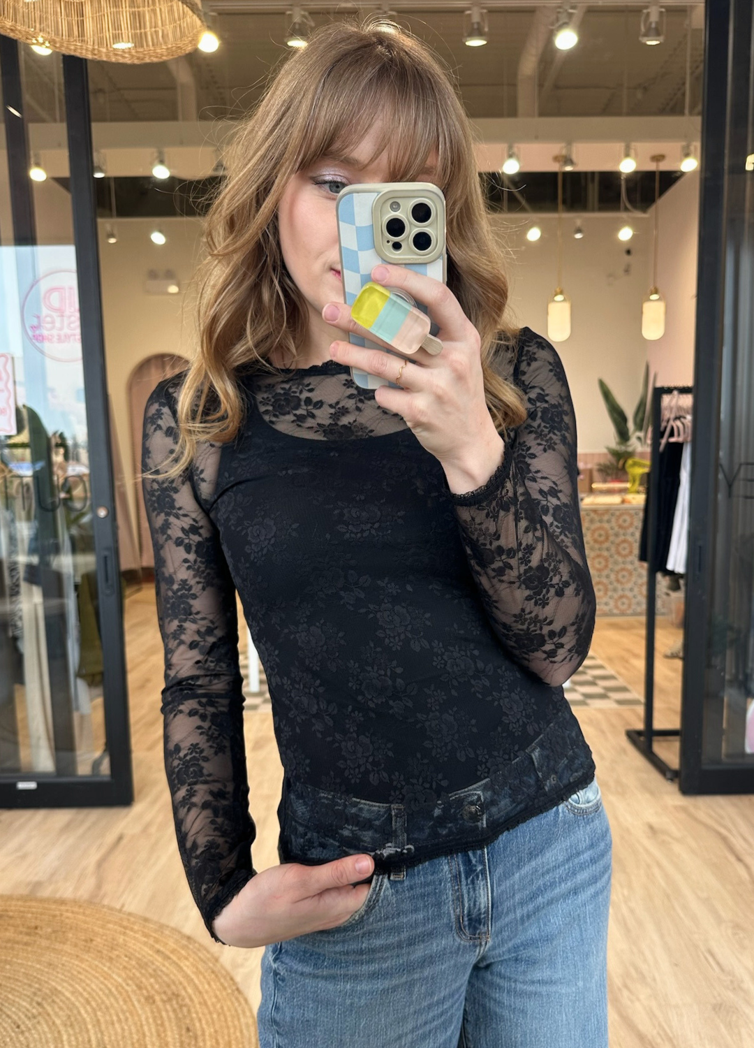 Lace Long Sleeve Top