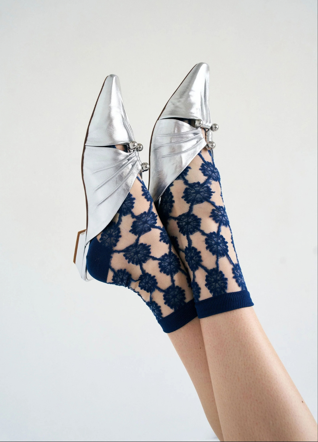 Sheer Medallion Socks