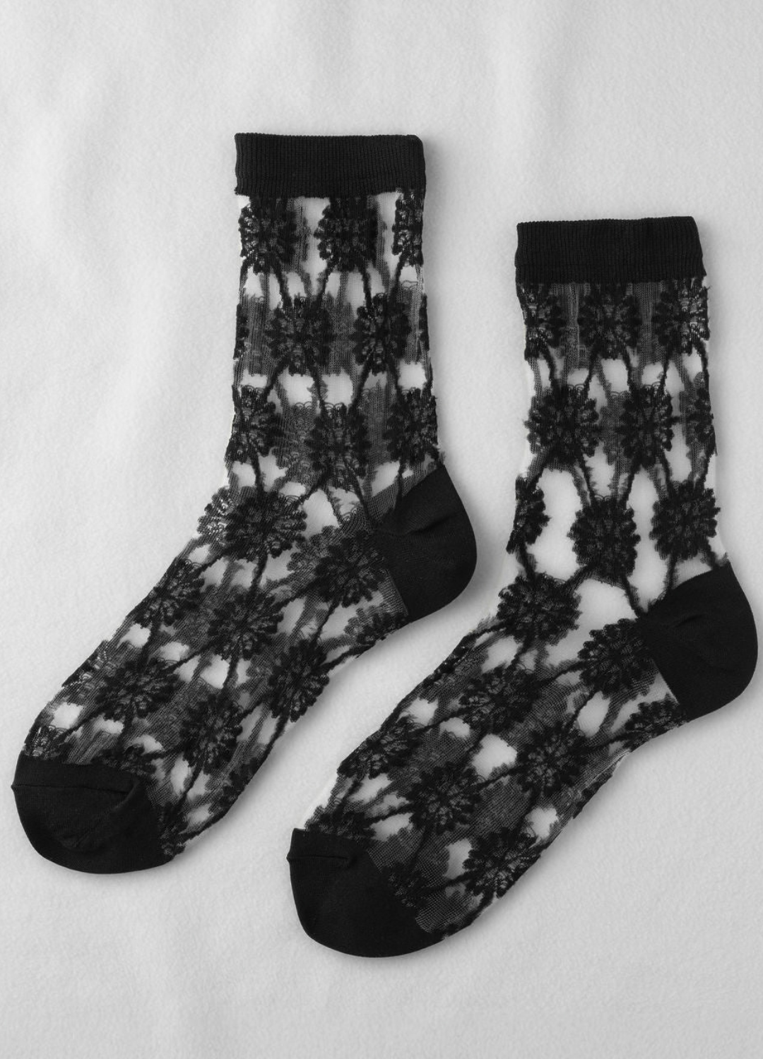 Sheer Medallion Socks