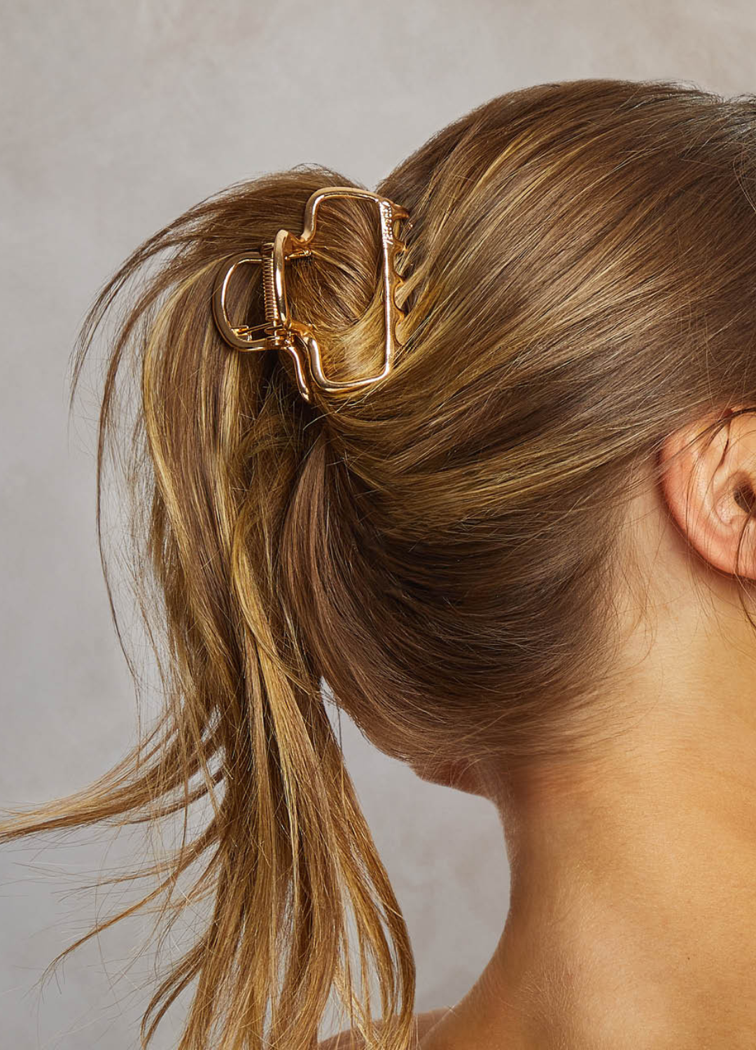 Open Shape Gold Puffy Cloud Claw Clip