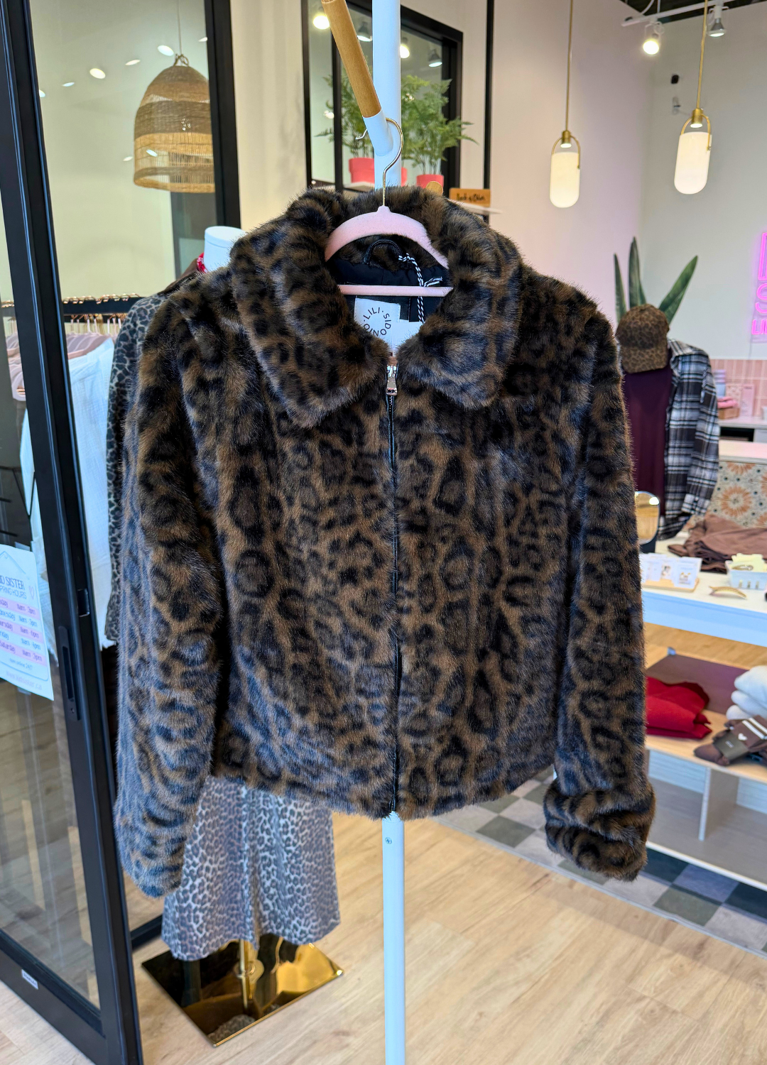 Leopard Faux Fur Coat