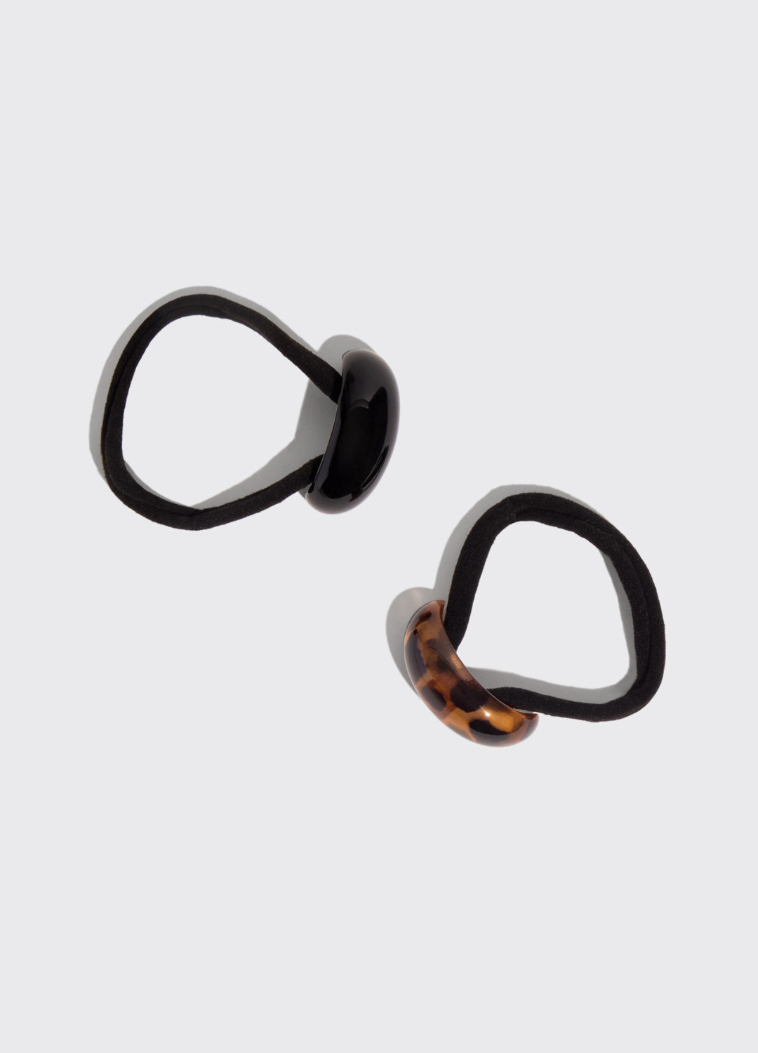 Black & Tort Cloud Ponytail Cuff Set